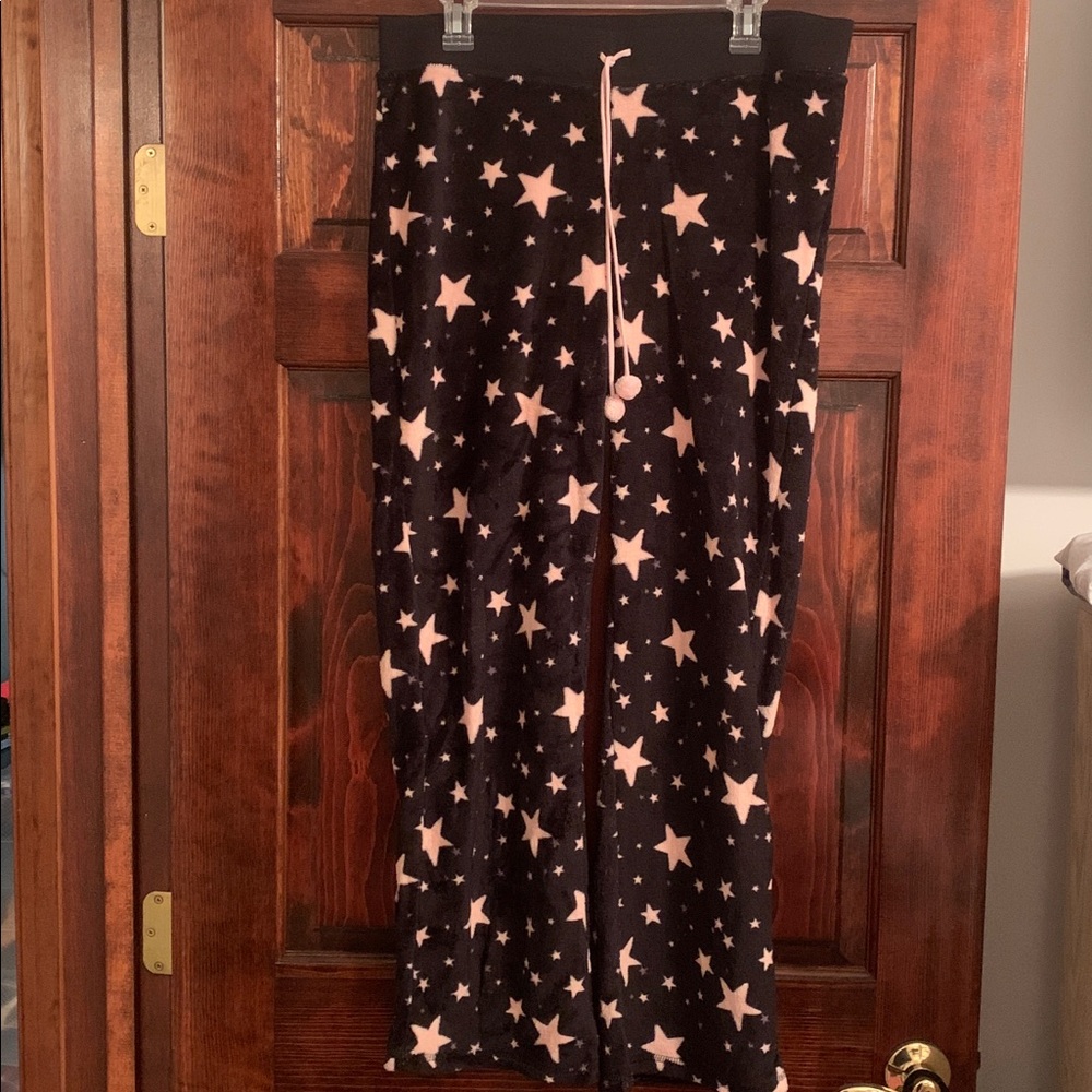 Joe Boxer Black and Pink Star Pajama Pants